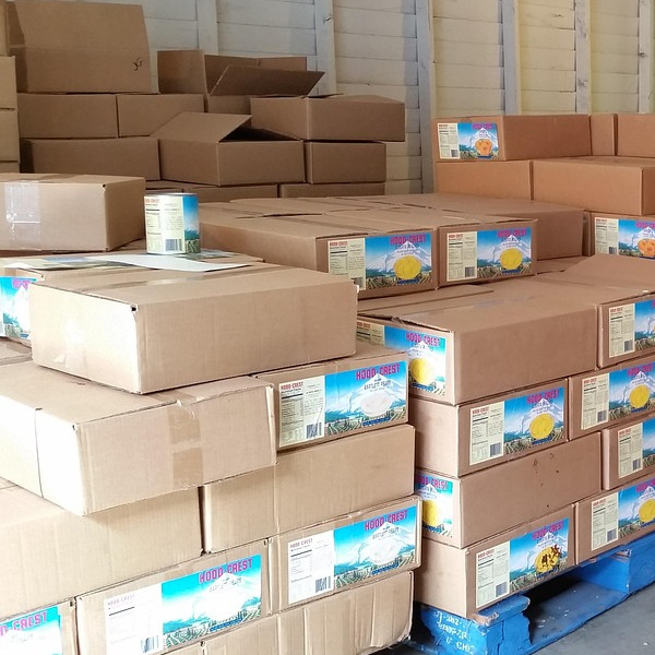 logistics warehouse pallets boxes