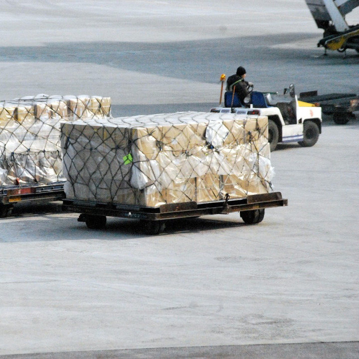 logistics warehouse pallets boxes